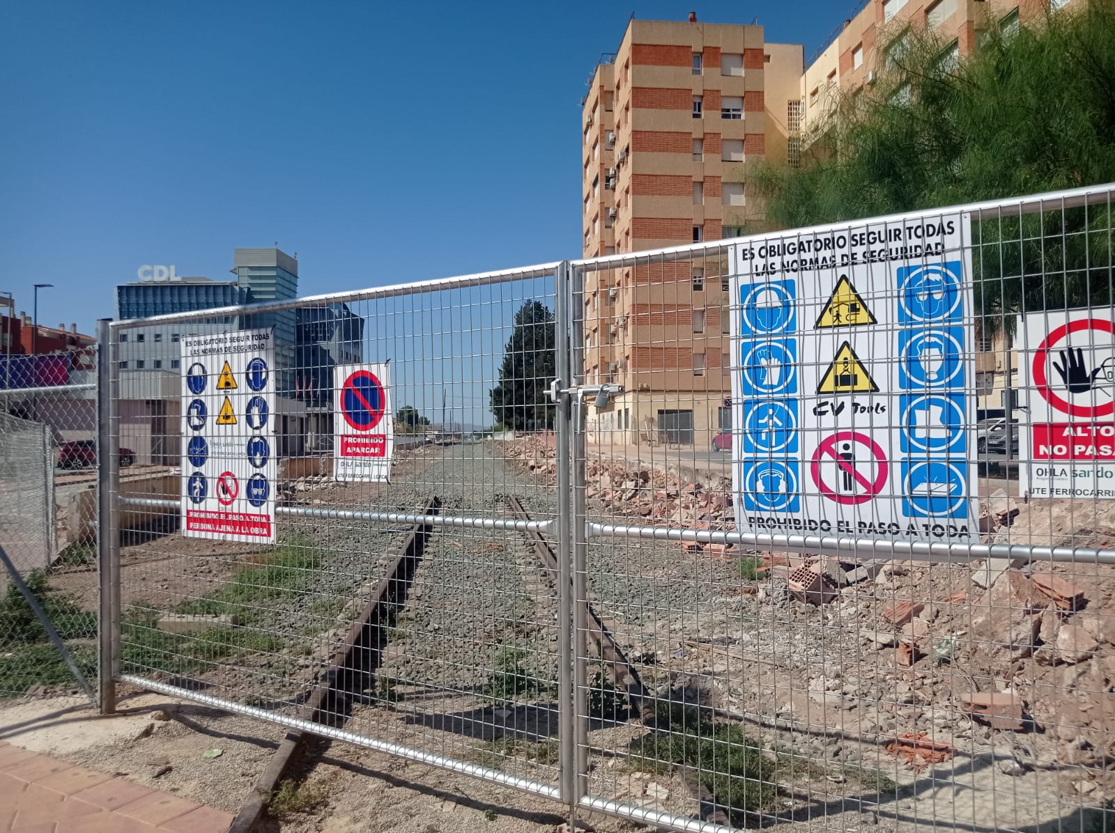 Obras del soterramiento a su paso por Lorca