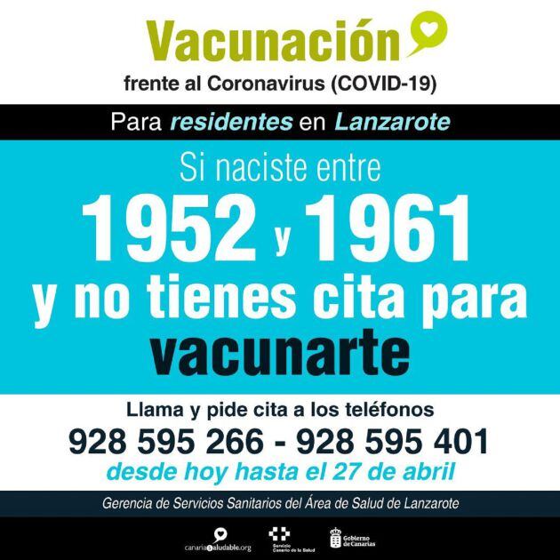 Cartel con los teléfonos para pedir cita.