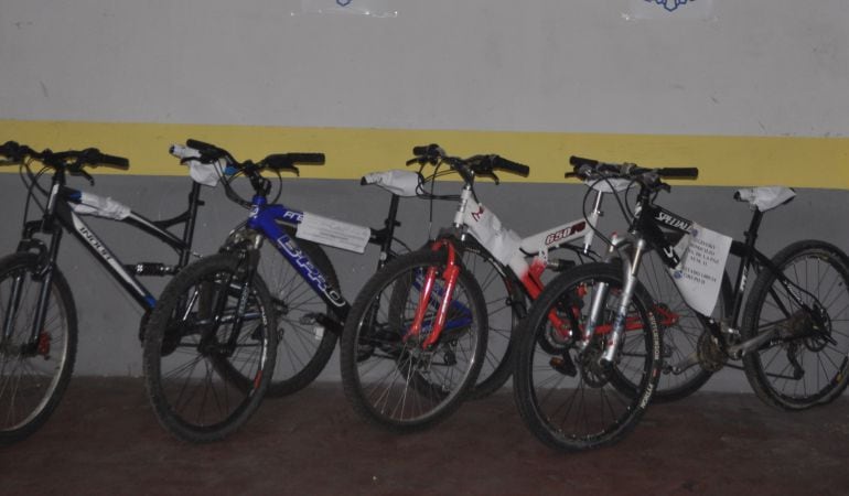 Las bicicletas expuestas