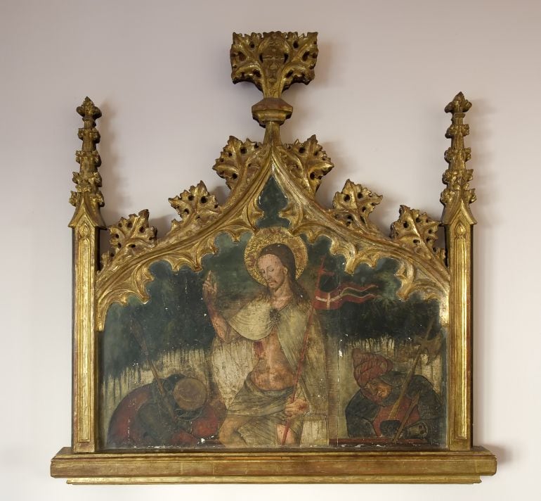 Imatge d'aquesta peça d'art sacre que mai s'ha pogut exposar al públic en el Museu de Lleida