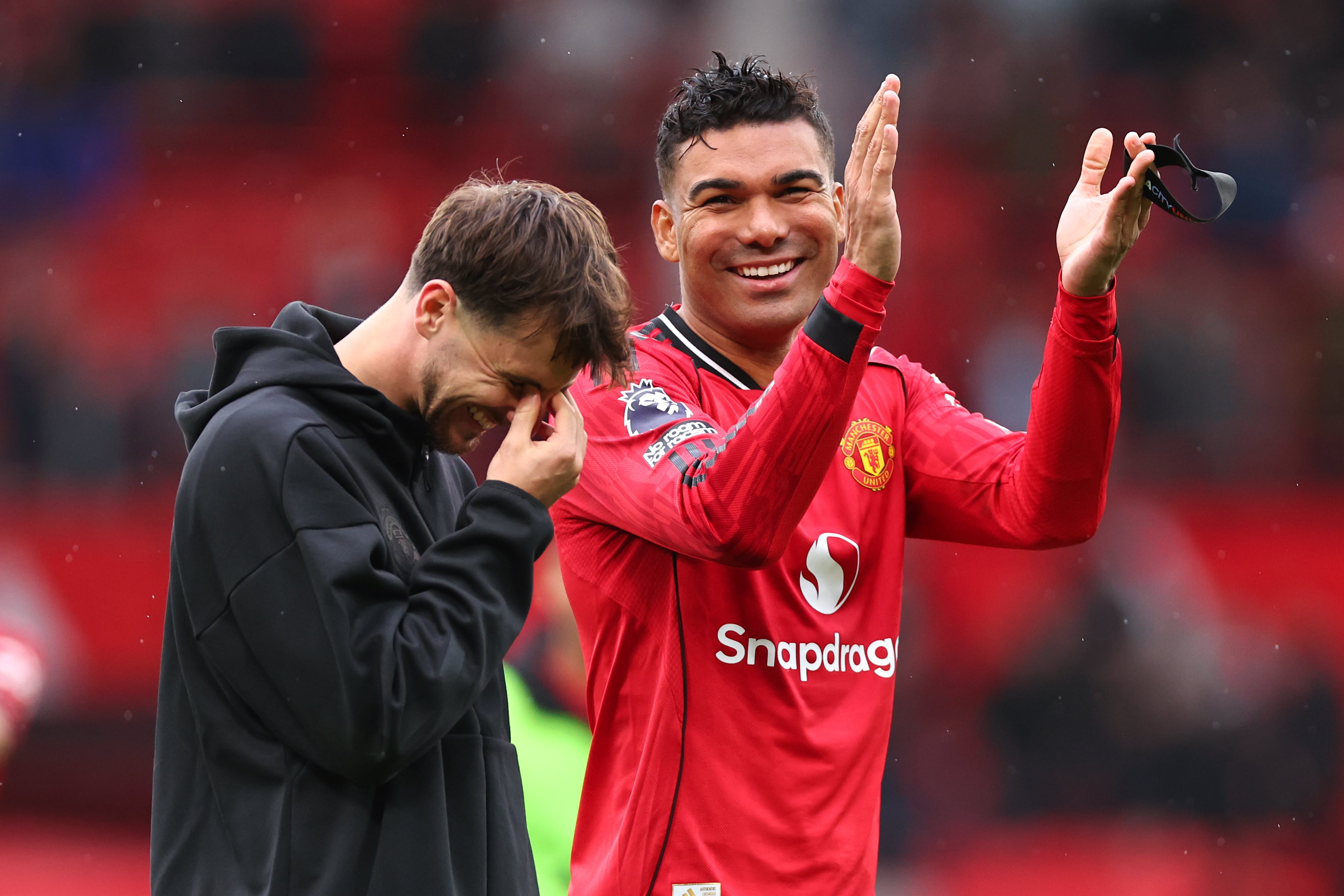 Casemiro y Mount tras jugar contra el Sunderland en Premier League