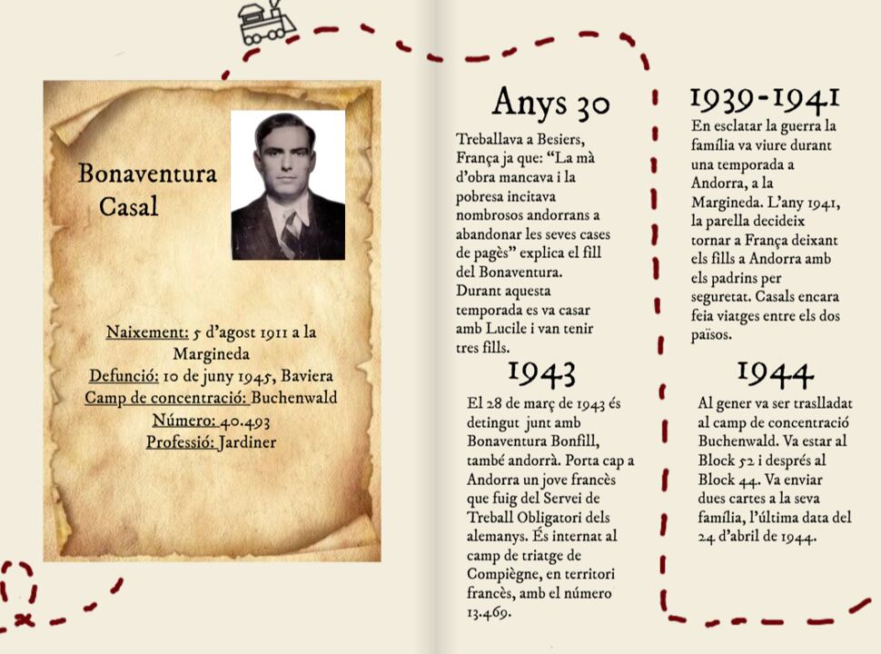 Bonaventura Casal, un dels andorrans deportats als camps de concentració nazis segons el treball Tretze camins a l'infern elaborat per alumnes de l'Escola Andorrana de Batxillerat