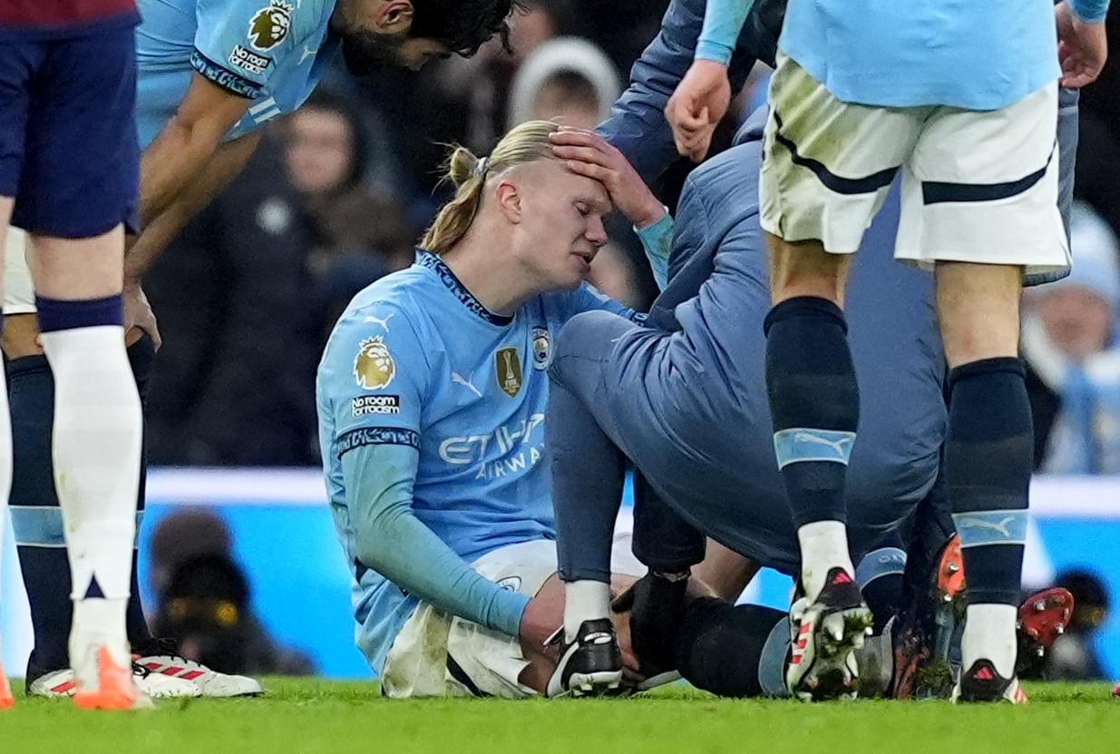 Erling Haaland se retira con molestias del partido de Premier League entre Manchester City y Newcastle United