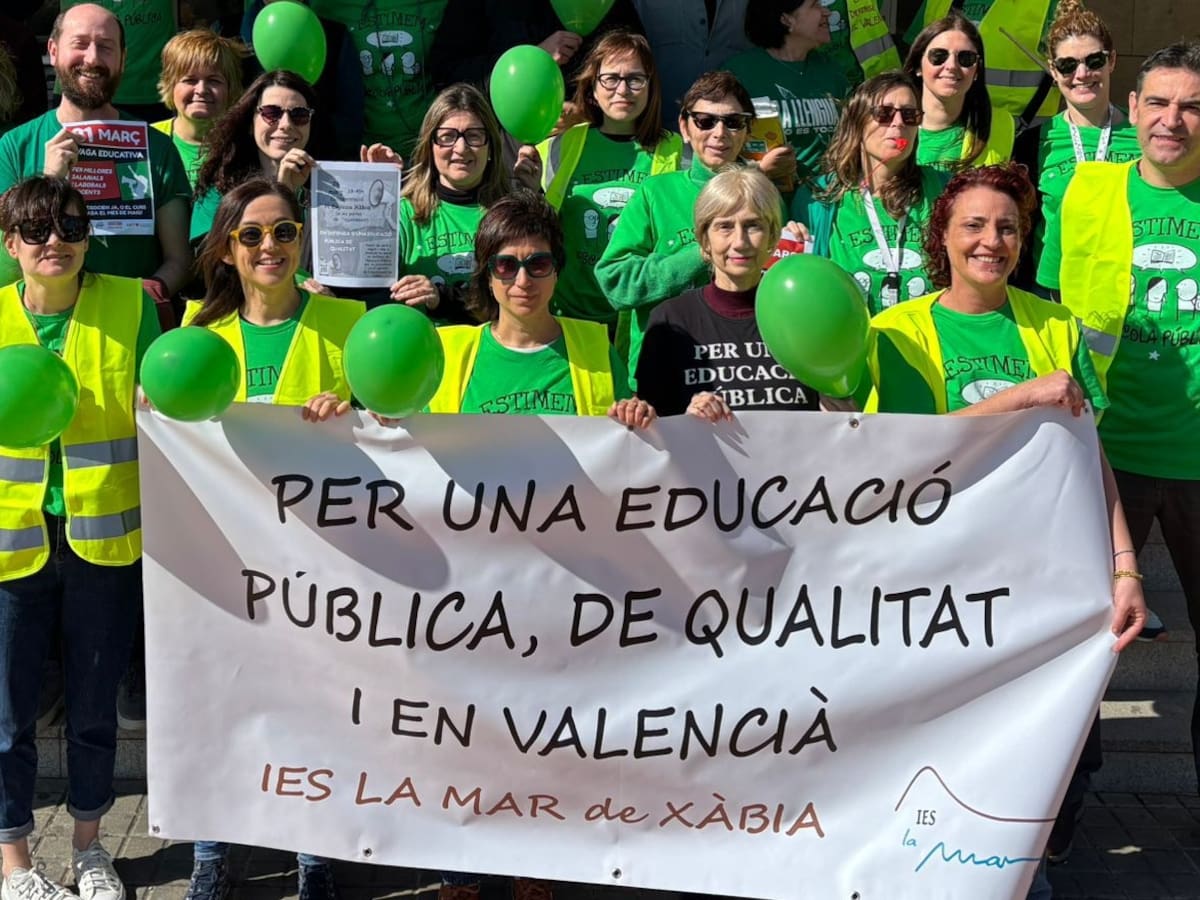 Jornada de huelga educativa en la Marina Alta que moviliza a docentes y familias en defensa de la escuela pública
