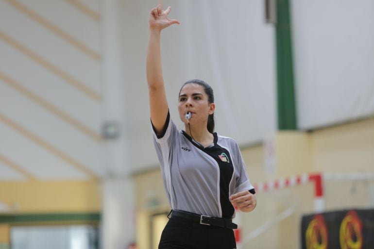 María Angeles García Crespo, durante un partido la pasada temporada