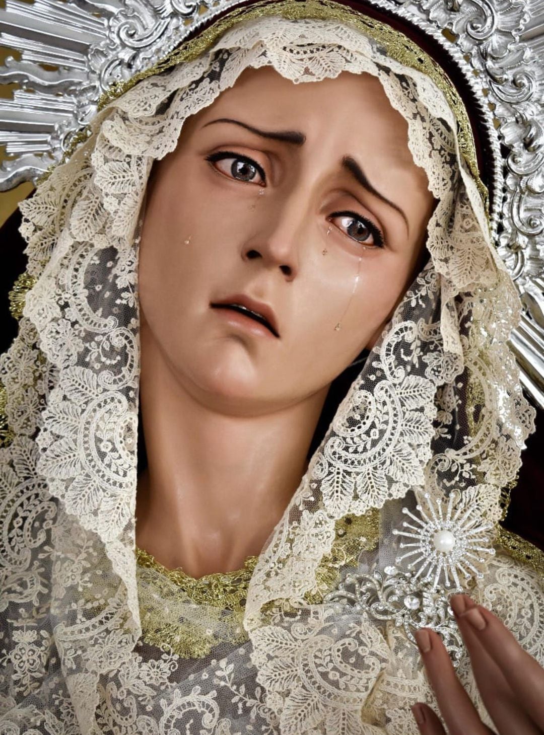 Imagen de la Virgen Dolorosa de la Cofradía de la Flagelación