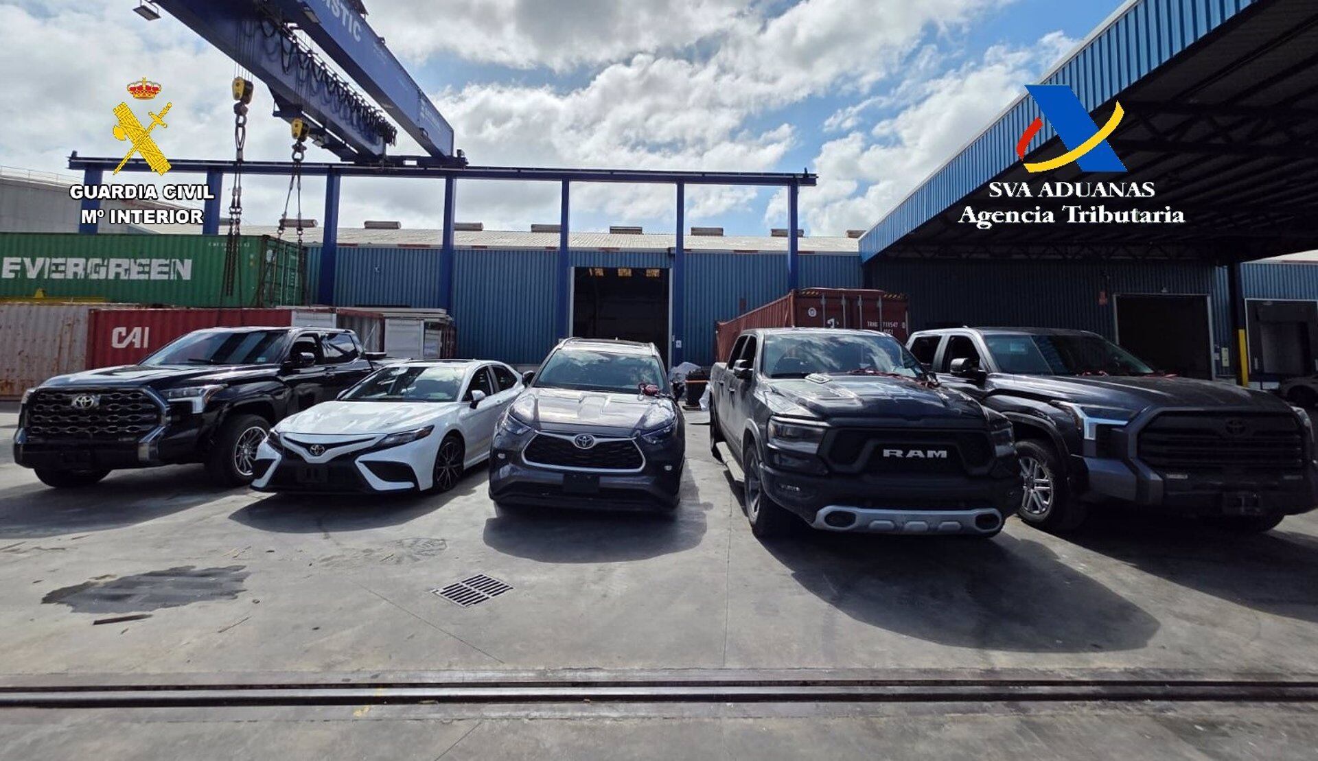 Vehículos recuperados en el Puerto de Algeciras