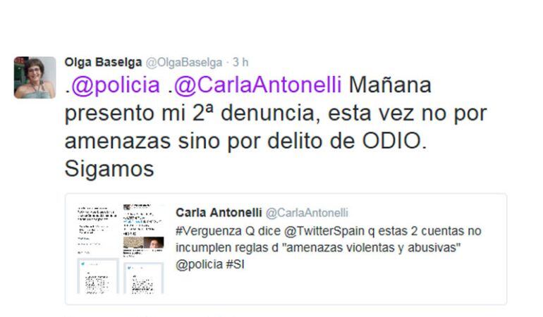 La integrante de Podemos Leganés denuncia amenzas de muerte en Twitter tras su apoyo a Carla Antonelli.