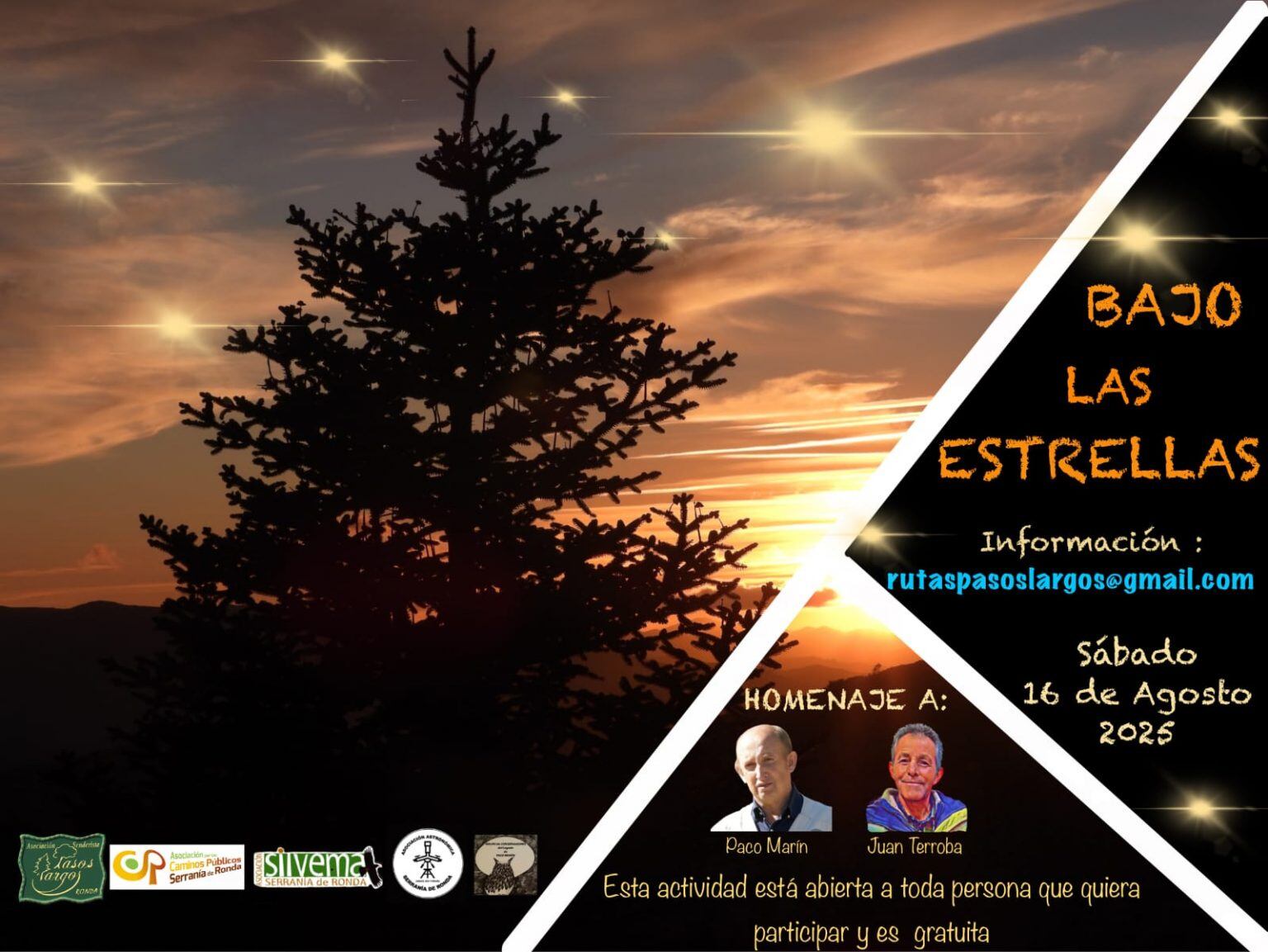 Cartel de la ruta senderista