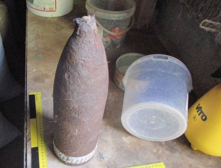 Proyectil encontrado.