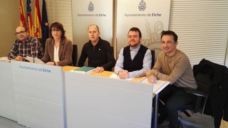 Felip Sánchez, Patricia Maciá, José Manuel Sánchez, Antonio García y Fernando Durá