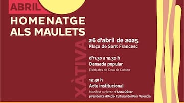 El 25 d'abril, en Xàtiva