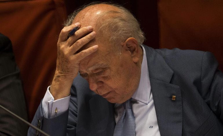 Jordi Pujol, durante su comparecencia en el Parlament