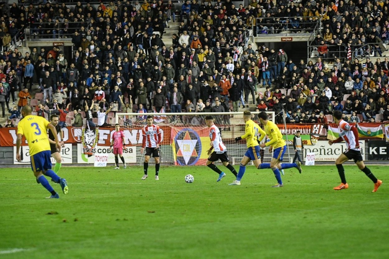 La UD Logroñés eliminó al Cádiz en la tanda de penaltis en enero del año 2020