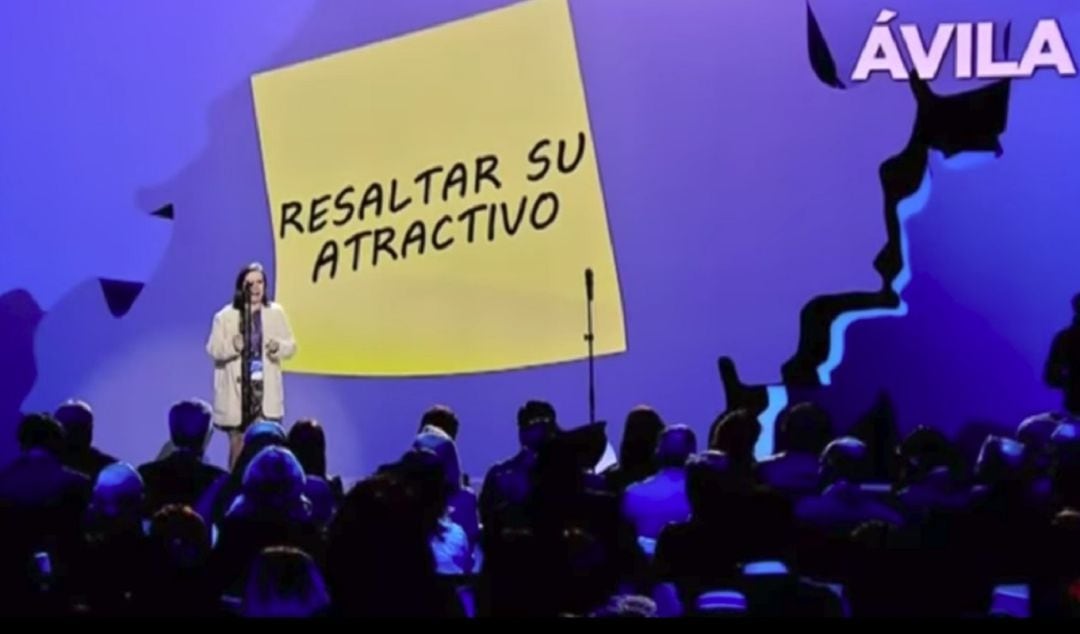 Momento en el que la candidata al Ayuntamiento de Ávila interviene en la convención nacional del PP