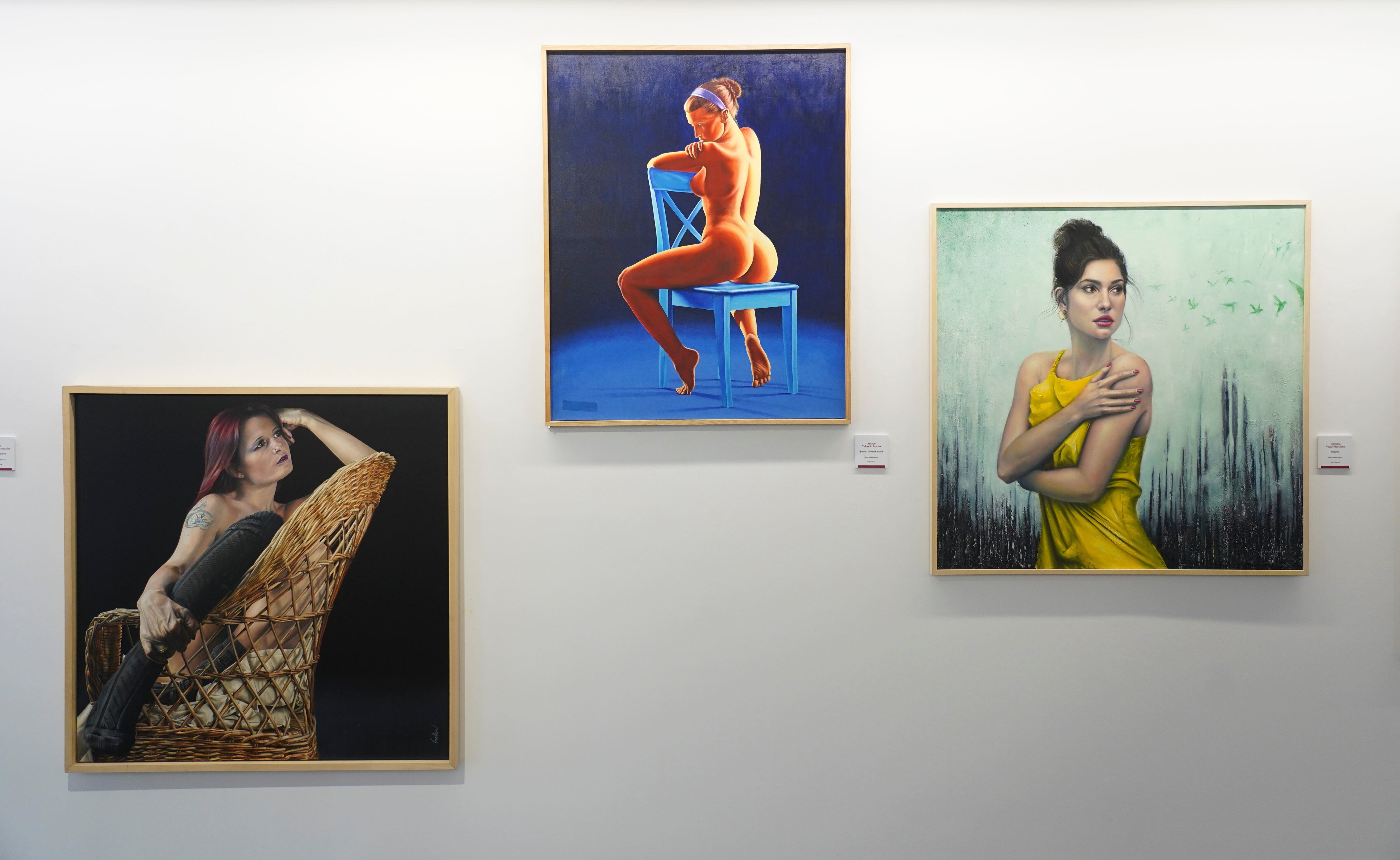 Valladolid. 8/2/2022. Exposición en la sala de exposiciones del Teatro Zorriilla del Primer Cerrtamen de Pintura de la Provincia de Valladolid de la Unión Artística Vallisoletana (UAV(.
FOT/DPV/Miguel Ángel Santos