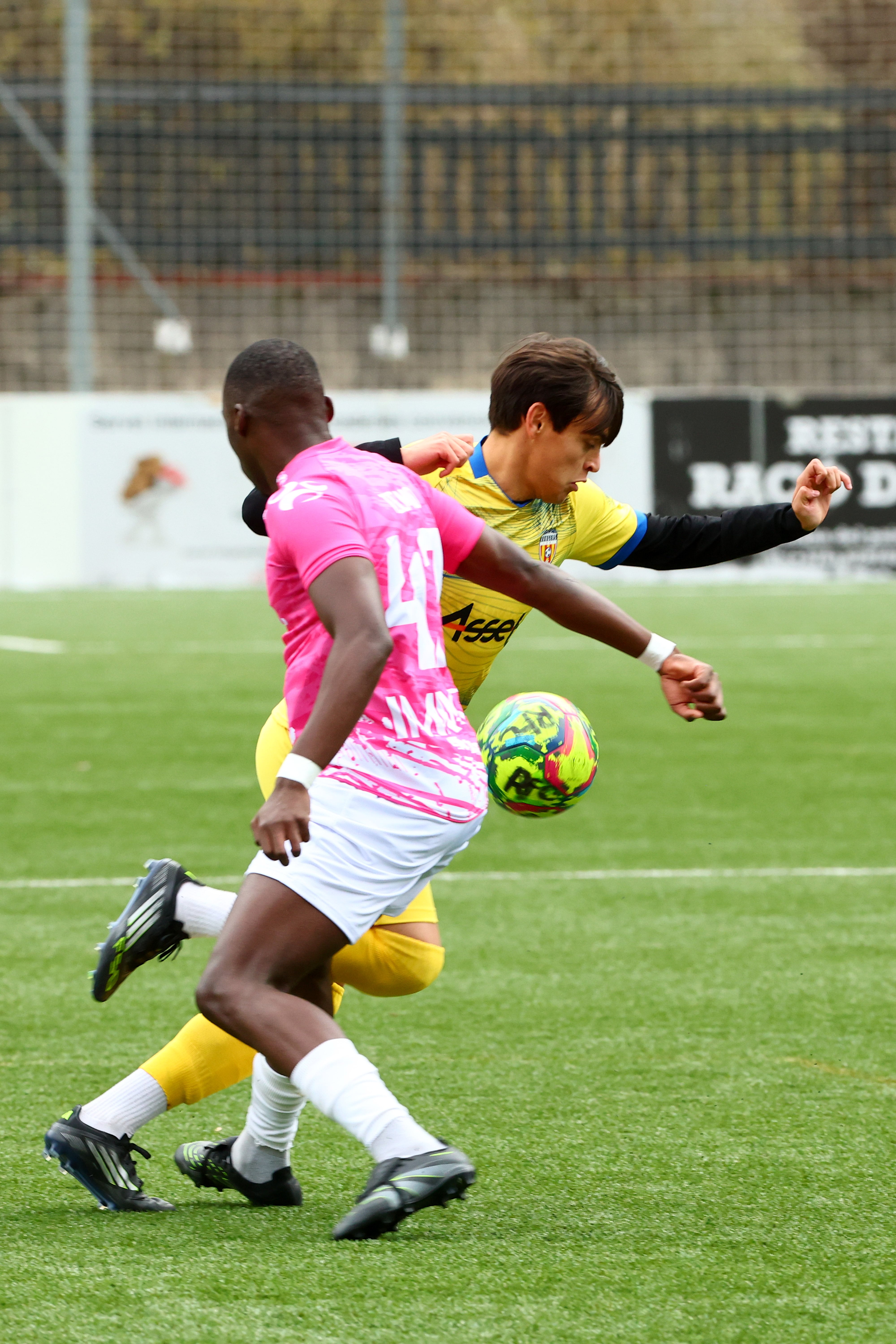 Un moment del partit entre el Ranger&#039;s i l&#039;Esperança que van guanyar els primers per 1 a 3 a la jornada 10 de la Lliga Multisegur