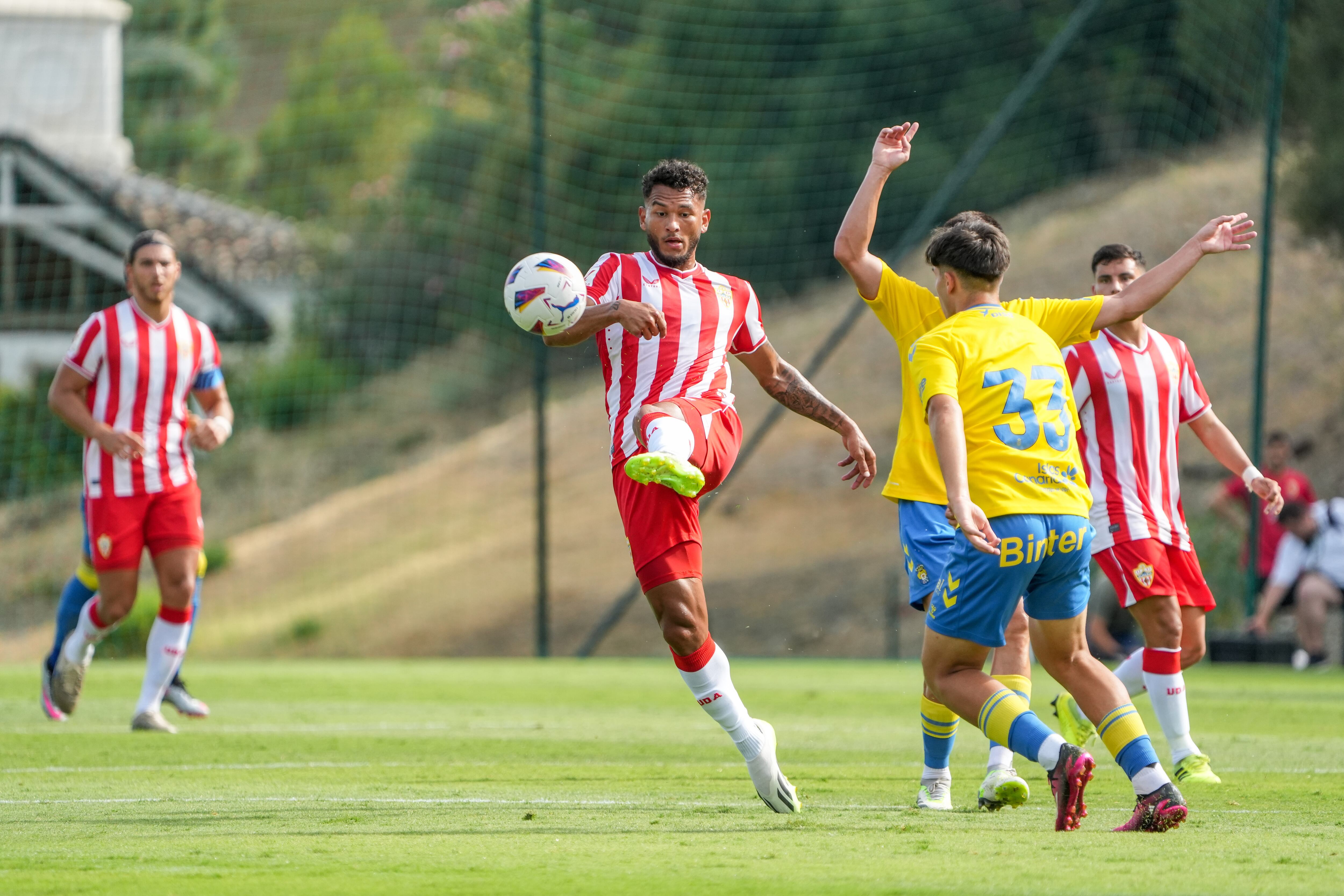 Luis Suárez en el amistoso del domingo contra Las Palmas.