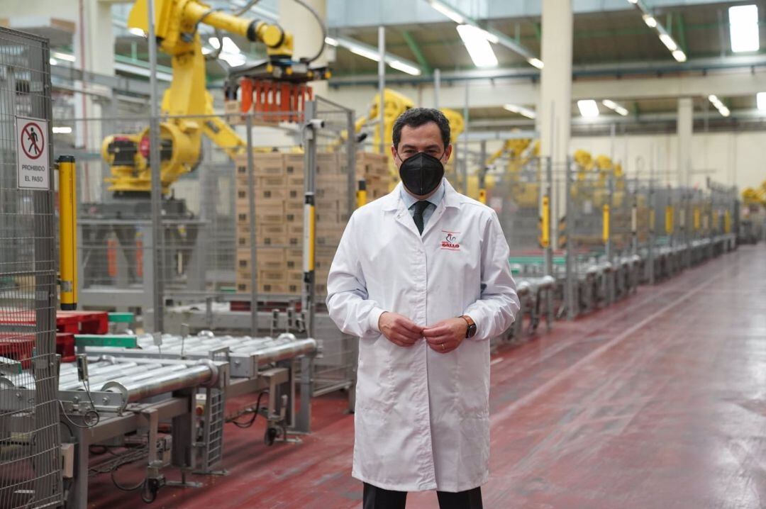 Moreno Bonilla, en las instalaciones de Pastas Gallo.