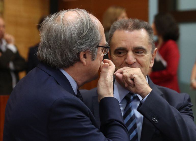  El portavoz del PSOE-M en la Asamblea de Madrid, Ángel Gabilondo, y el líder del PSM José Manuel Franco.