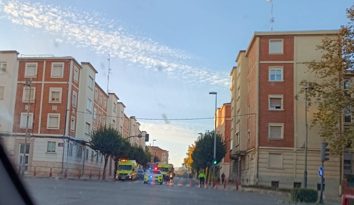Un varón de 47 años herido en el incendio de su casa en Logroño