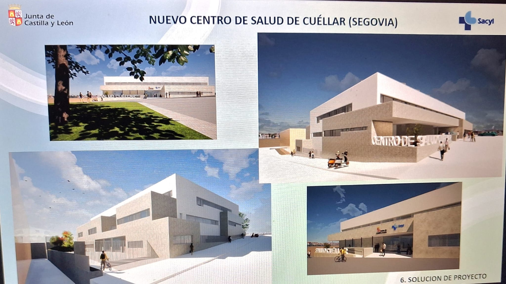 Diseño de edificación centro salud de Cuéllar presentado en la localidad