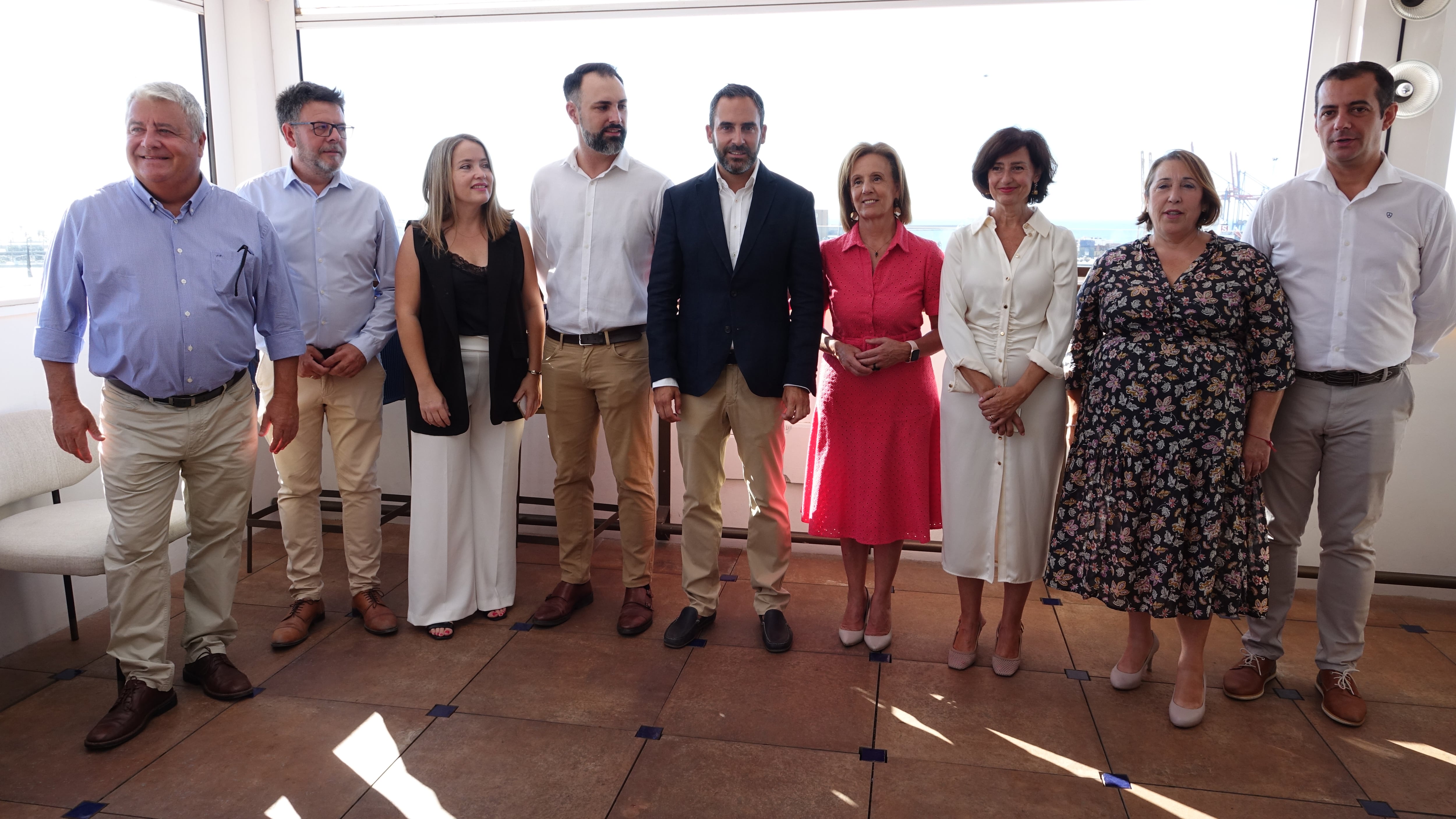 Dani Pérez, Secretario General de PSOE Málaga, en el centro de la rueda de prensa