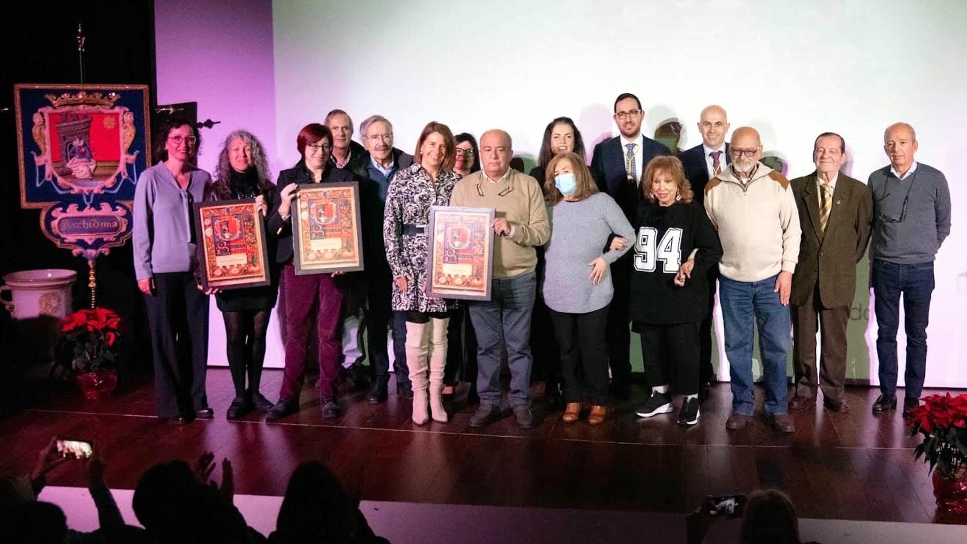 Acto de entrega de los títulos de "Ciudadano Ilustre de Archidona"
