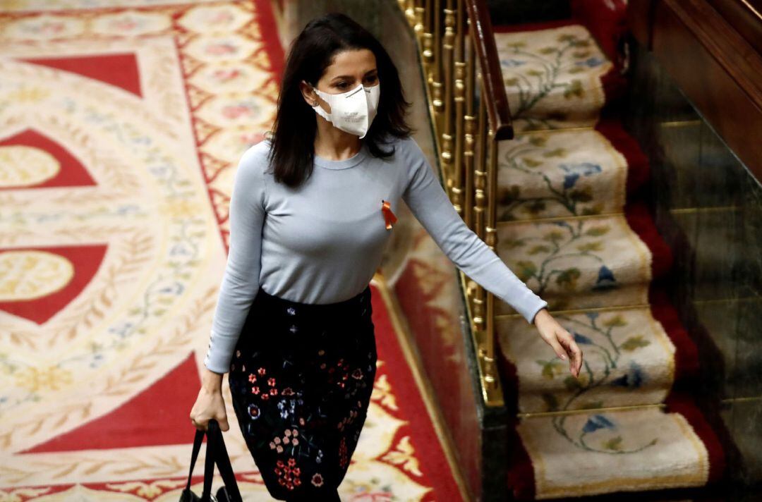 La líder de Ciudadanos, Inés Arrimadas, en el Congreso .