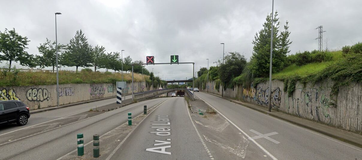 Obras en el gijonés túnel de El Llano