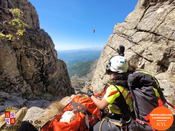 El herido fue inmovilizado y trasladado en helicóptero