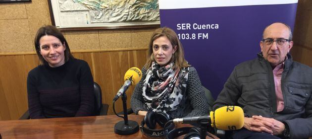 Ana Cano, Cristina Delgado y José Ángel Palacios.