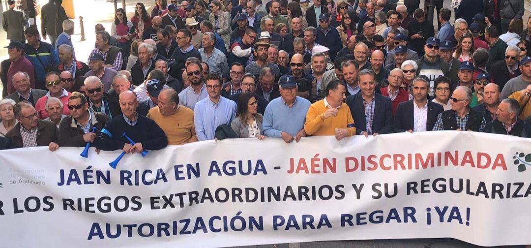 Cabecera de una manifestación que convocó Areda hace unos meses en Jaén capital.