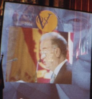 Jorge Sampaio durante su discurso de agradecimiento de entrega del premio Carlos V