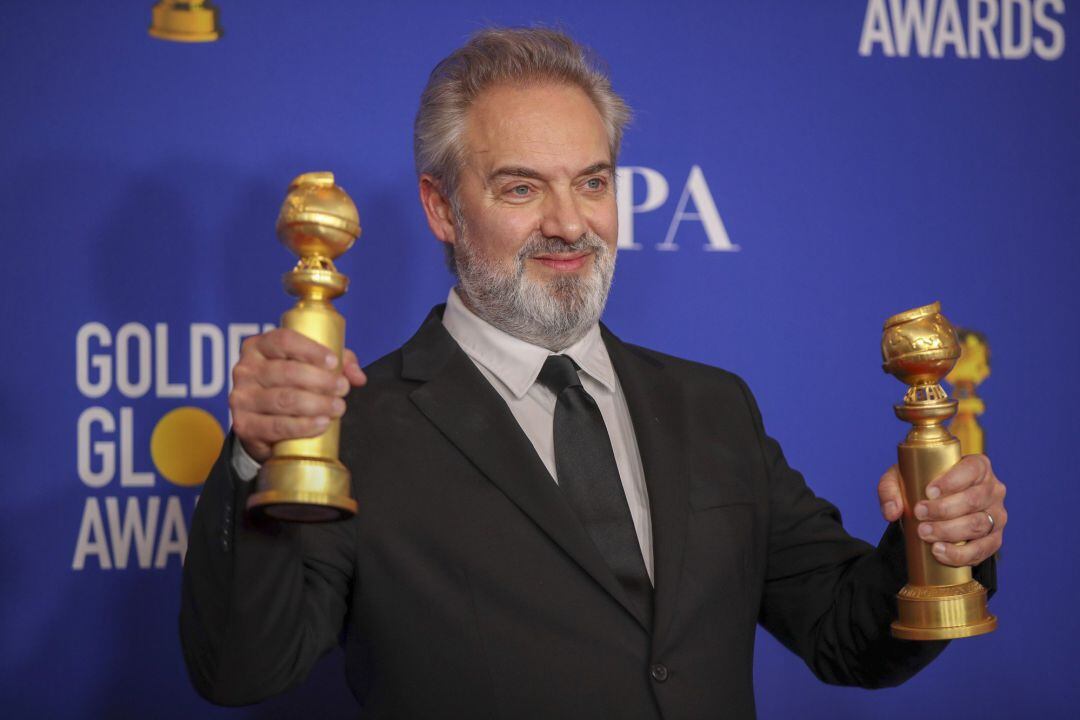  Sam Mendes in the photo deadline room at the 77th Golden Globe Awards at the Beverly Hilton on January 05, 2020   
 