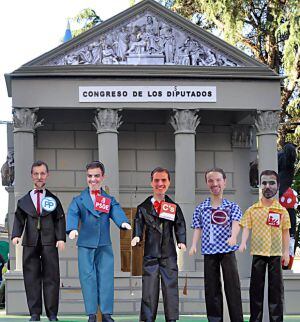 Los candidatos a la presidencia del Gobierno ante el Congreso de los "DiSputados" representado en la falla placentina