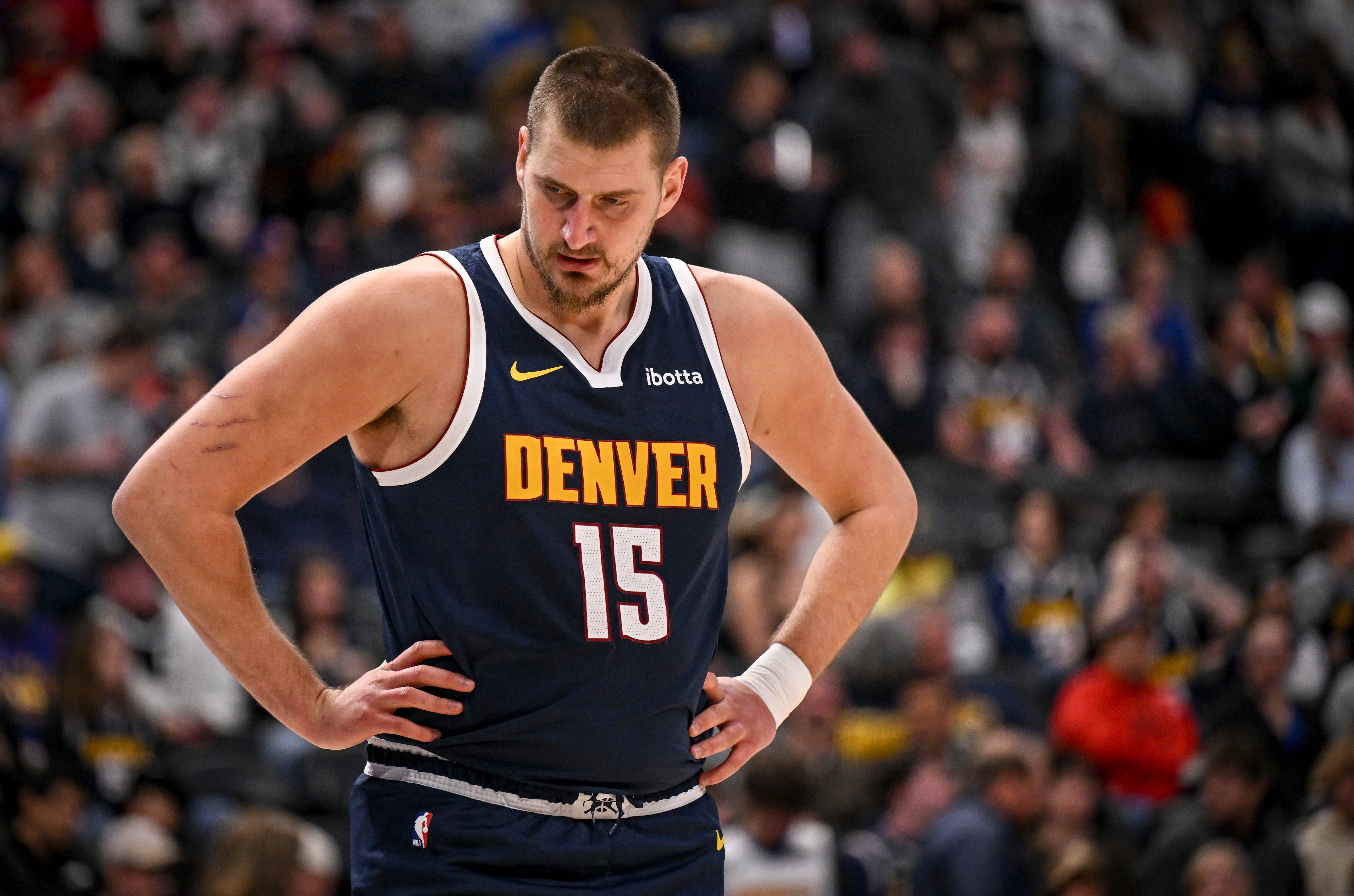 Nikola Jokic, durante un partido con los Denver Nuggets