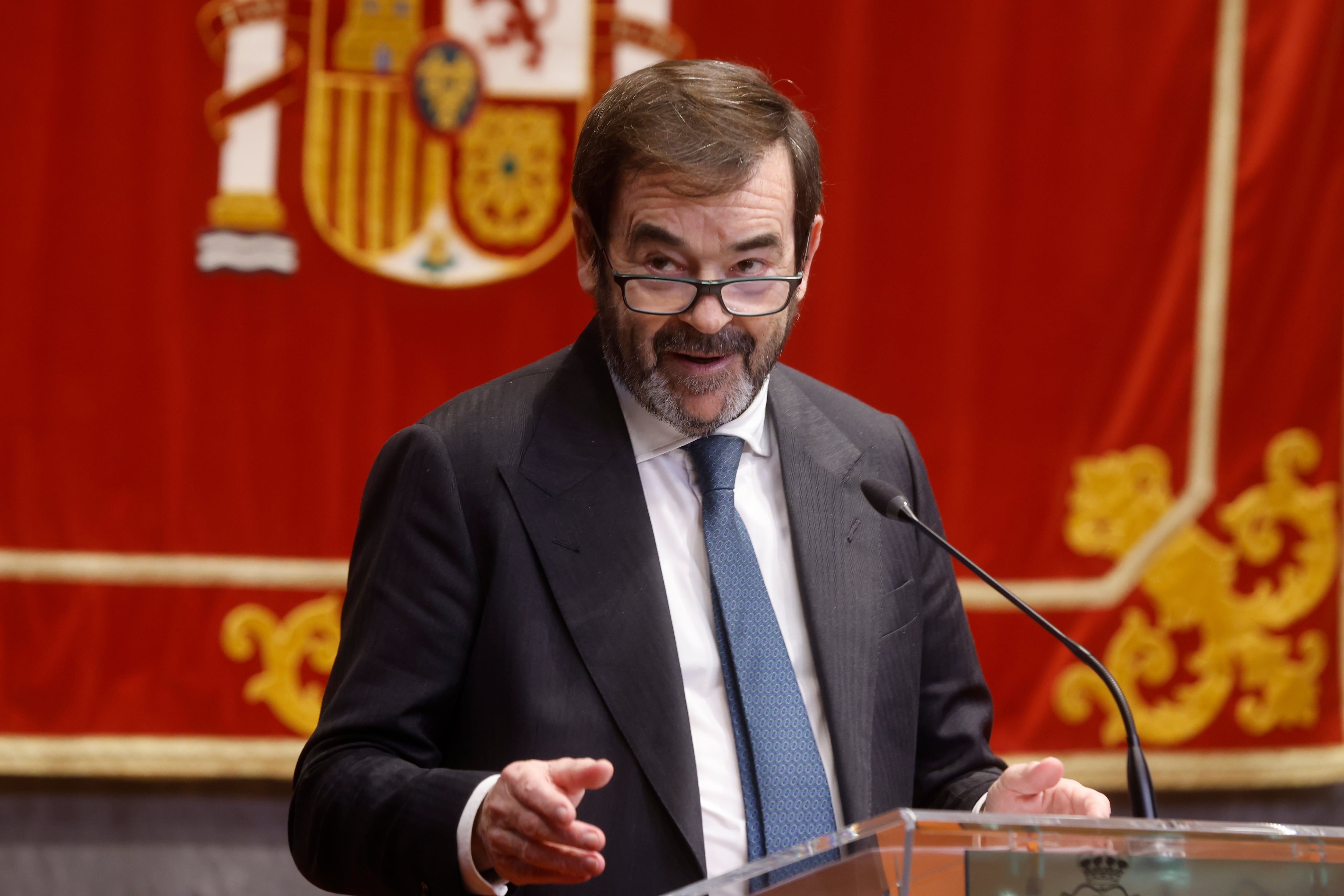 MADRID, 20/12/2023.- El presidente del Consejo General del Poder Judicial (CGPJ), Vicente Guilarte, en la entrega de los XVI premios anuales del Foro Justicia y Discapacidad.  EFE/ Aitor Martin