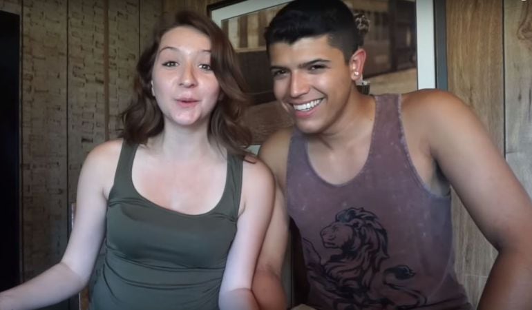 La pareja en un vídeo anterior.