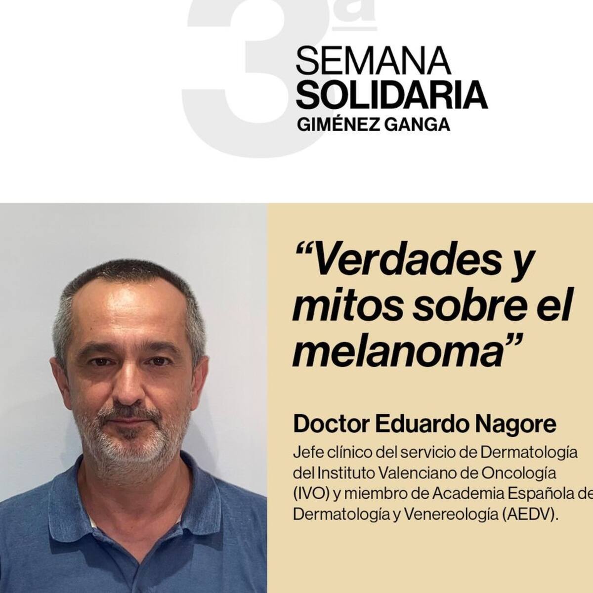 Eduardo Nagore, jefe clínico de la sección de Dermatología del IVO: “En la nieve el riesgo de quemadura en la cara es potente”