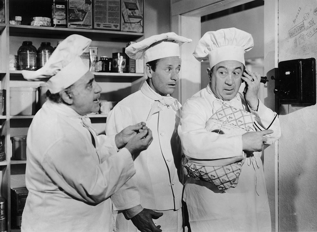 Tres cocineros, en una escena de la película &#039;Stage Door Canteen&#039; (1943).