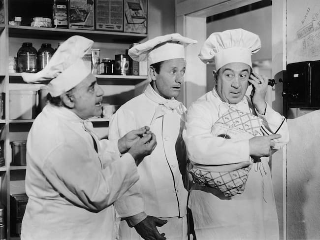 Tres cocineros, en una escena de la película 'Stage Door Canteen' (1943).