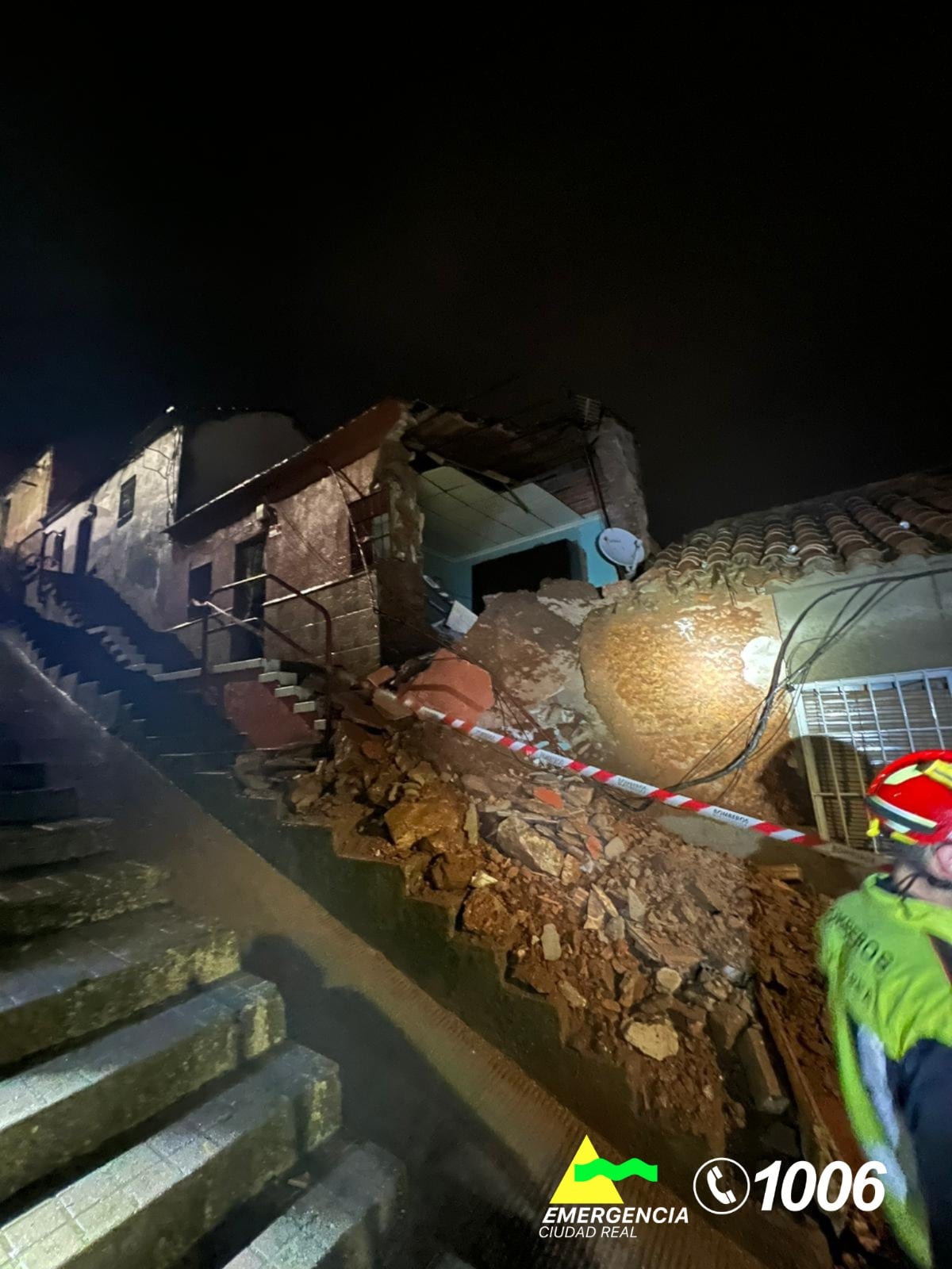 Casa derrumbada en Puertollano por la borrasca