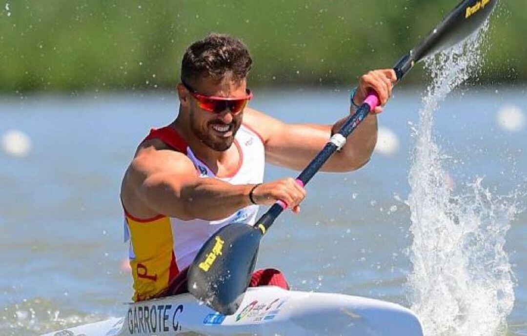 Carlos Garrote, en una prueba con la camiseta de la selección