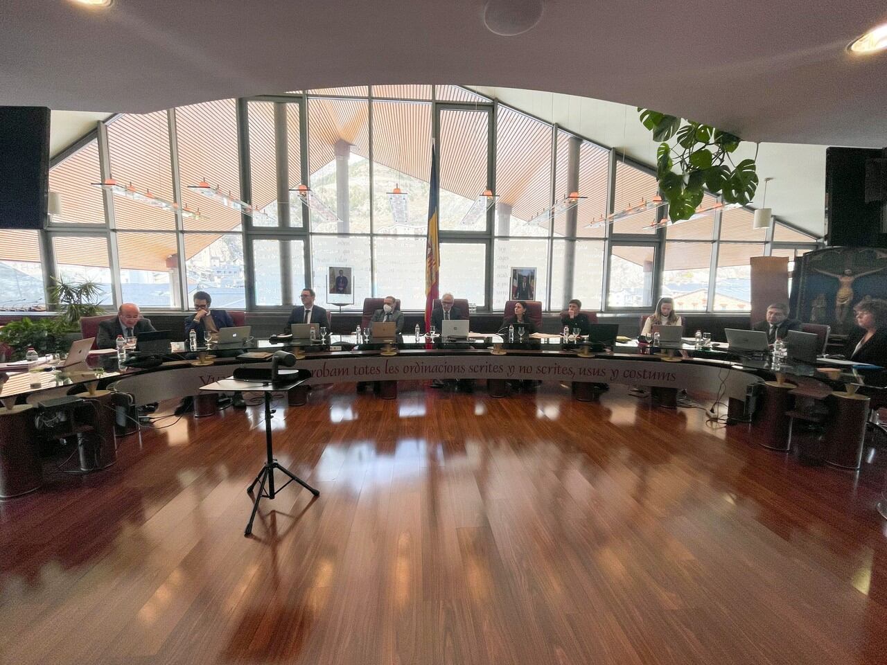 Un moment de la sessió de comú de Canillo d'aquest dimecres per aprovar el pressupost del 2023.