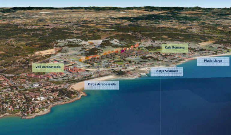 Imatge virtual del pla parcial de la Budellera, a Tarragona, completament desenvolupat.