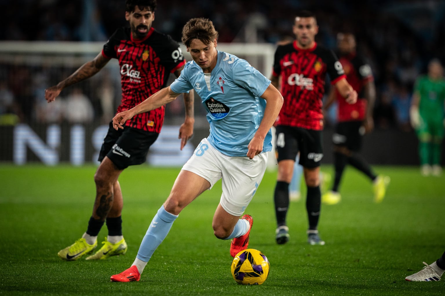 Fer López en el partido ante el Mallorca de su debut