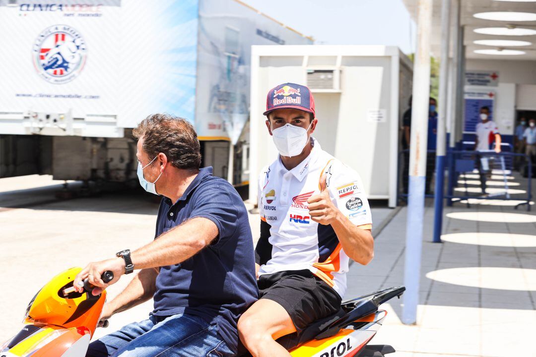 Márquez el jueves en el Circuito de Jerez