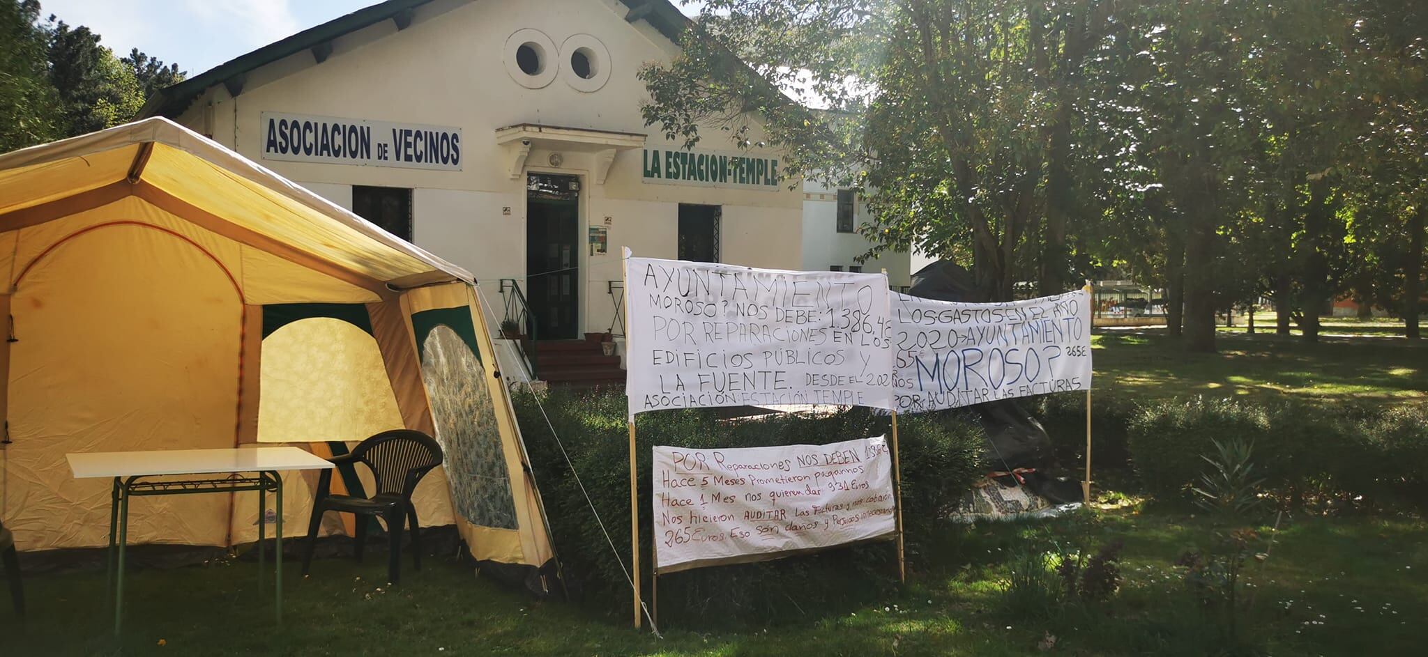 Protesta en el parque del Temple