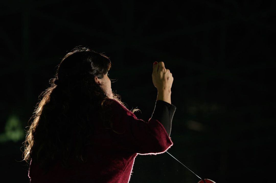 La candidata de Adelante Andalucía a presidir la Junta de Andalucía, Teresa Rodríguez, durante el mitin en Córdoba